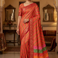 Digital Print Silk Saree with Blouse Piece for Premium Ethnic and Traditional Wear | STG-TUNGA