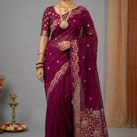 Fashionable Jacquard Silk Saree with Blouse Piece for Special Events | CUT-11739