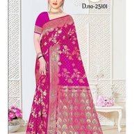 Elegant Jacquard Silk Saree with Designer Blouse Piece for Festive Elegance | MTE-25101