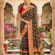 Designer Printed Saree with Blouse Piece for Special Occasions | VDT-TESLA BRASSO-01