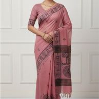 Woven Rapier Silk Matching Saree With Blouse Piece | DS-COTTON SILK