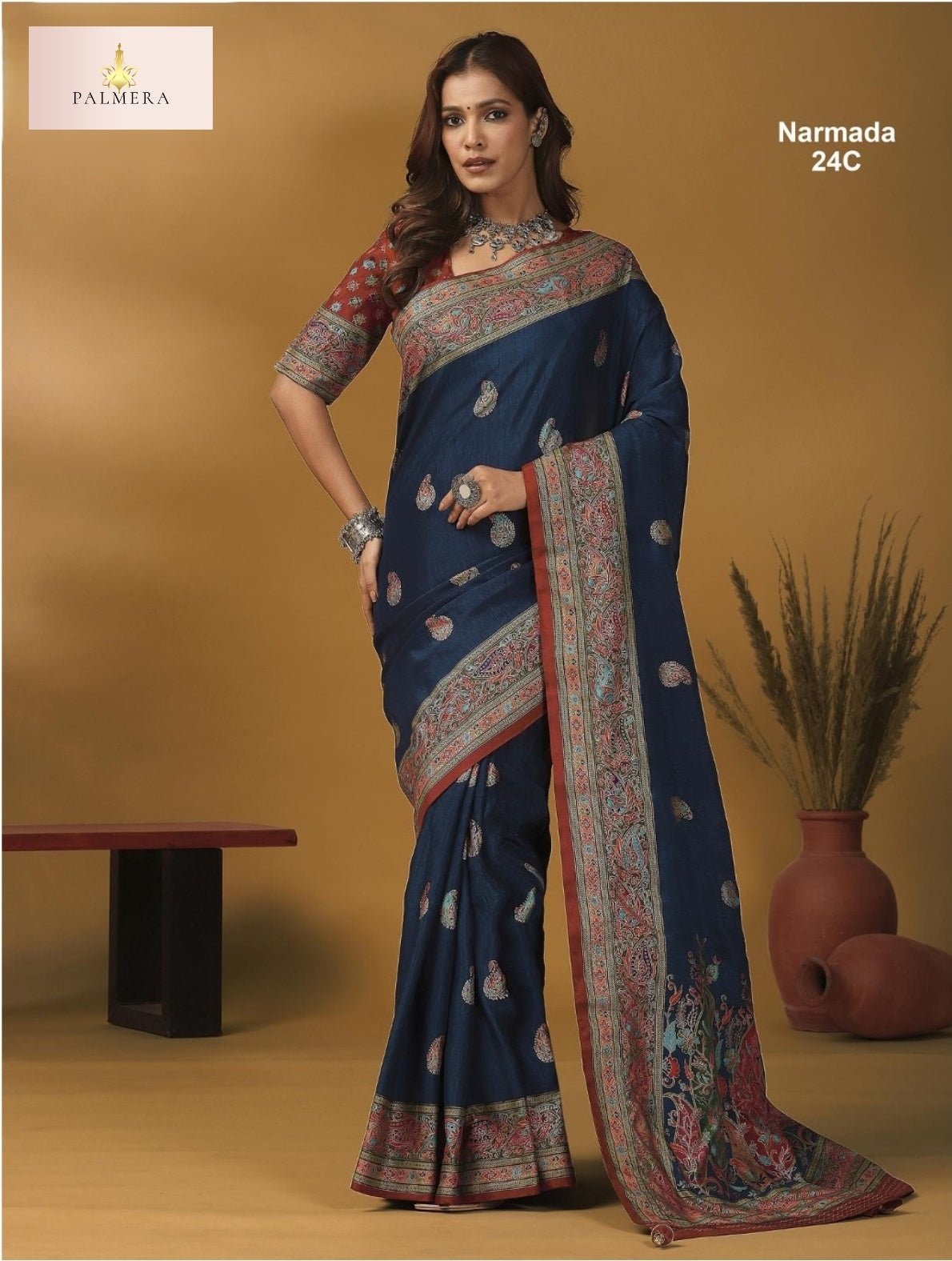 Palmera Saree Manufacturer and Palmera Saree Supplier | ALL-NARMADA-24