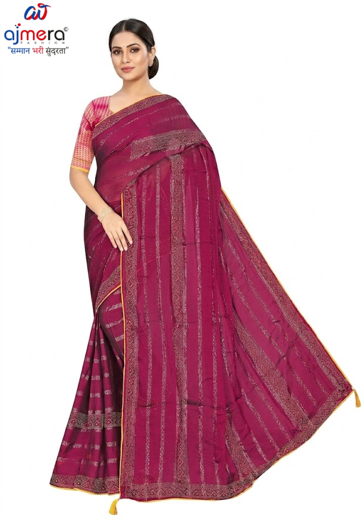 Fancy Dyed Matching Saree with Blouse Piece for Premium Ethnic and Traditional Wear | RAL-JUGNU