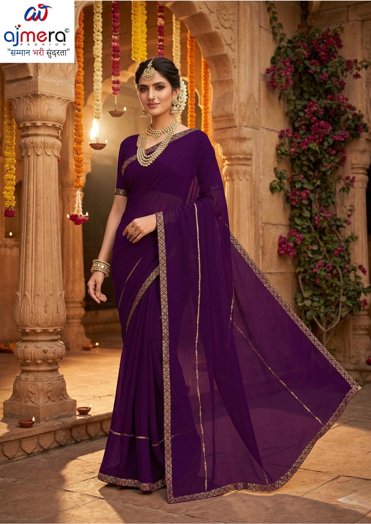 Factory Rate Dyed Matching Saree with Blouse Piece for Premium Ethnic and Traditional Wear | RAL-SHATAK