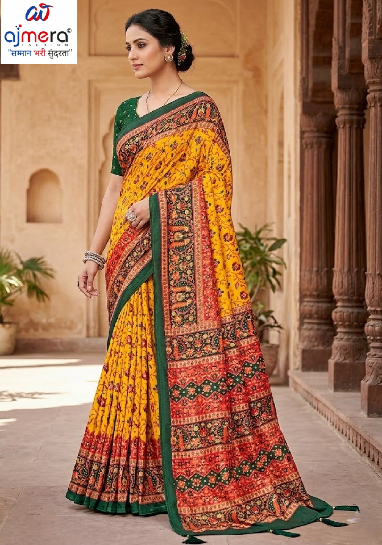 Designer Printed Saree with Blouse Piece for Special Occasions  | VER-BANJARAN-47456