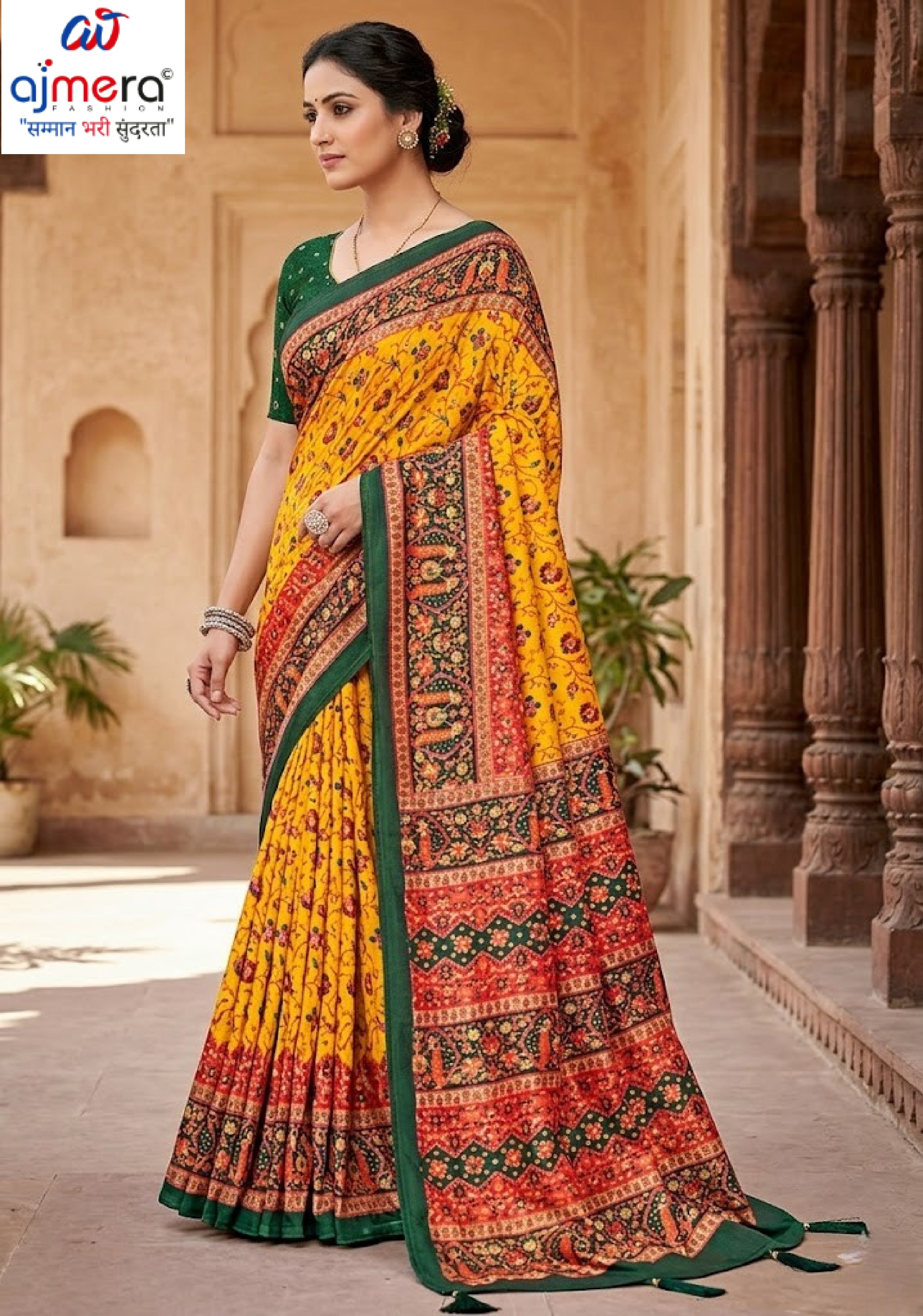 Designer Printed Saree with Blouse Piece for Special Occasions  | VER-BANJARAN-47456