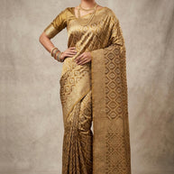 Elegant Jacquard Silk Saree with Designer Blouse Piece for Festive Elegance | YOG-HISTORY