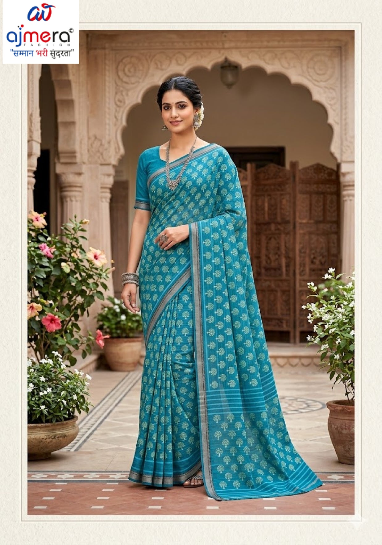 Designer Printed Saree with Blouse Piece for Special Occasions | SSR-SWETA