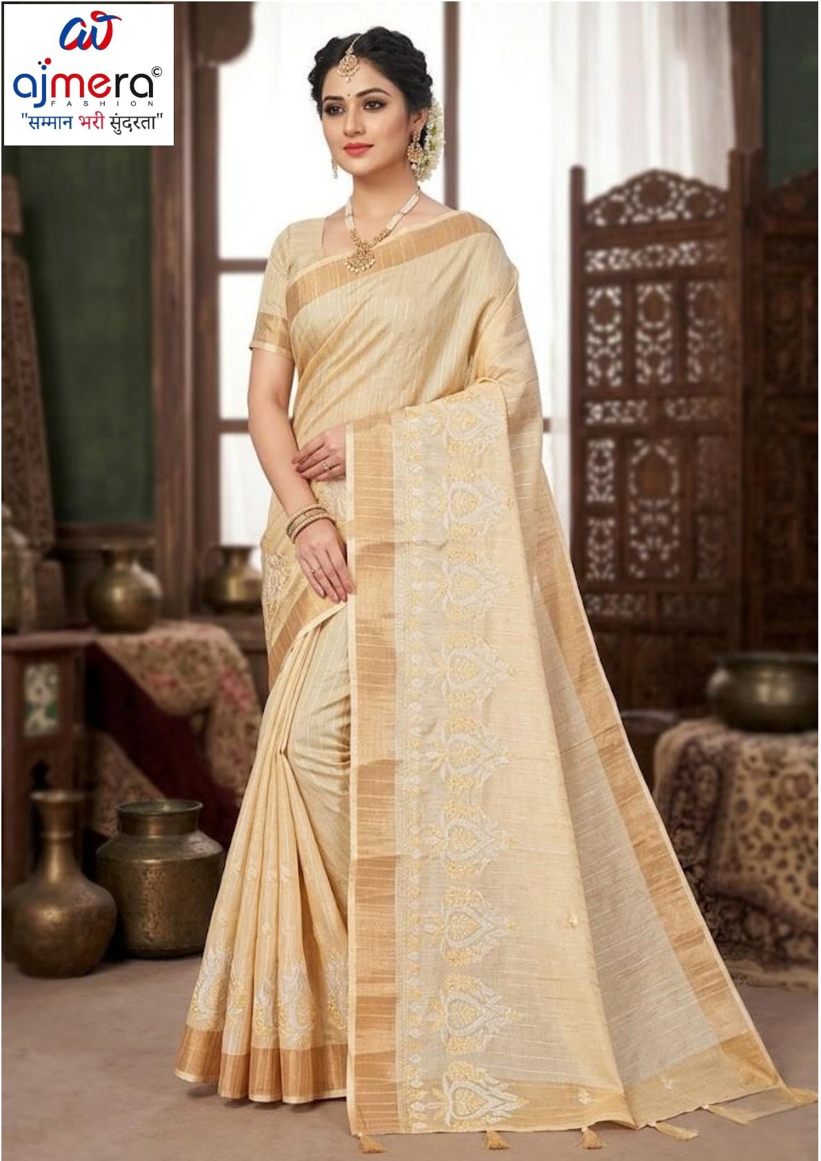 Designer Jacquard Silk Saree with Blouse Piece for Traditional Occasions | MTE-25353