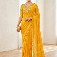 Elegant Printed Saree with Designer Blouse Piece for Festive Wear | VDT-DISCO-10