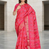 Classic Printed Saree with Blouse Piece for Timeless Traditional Style  | VER-NEELAM-32852