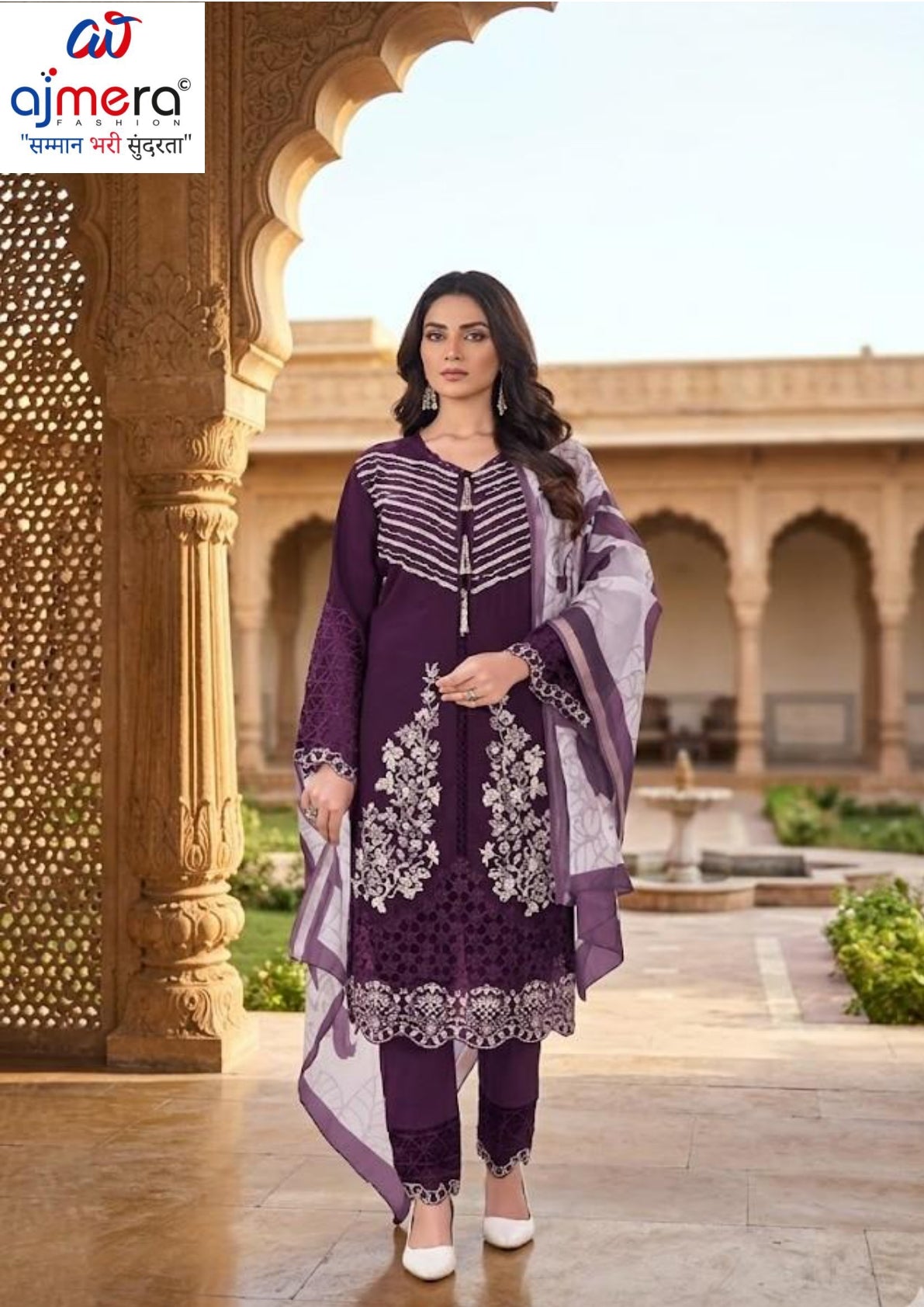 Designer Georgette Stitched Suit | FID-5191