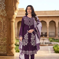 Designer Georgette Stitched Suit | FID-5191