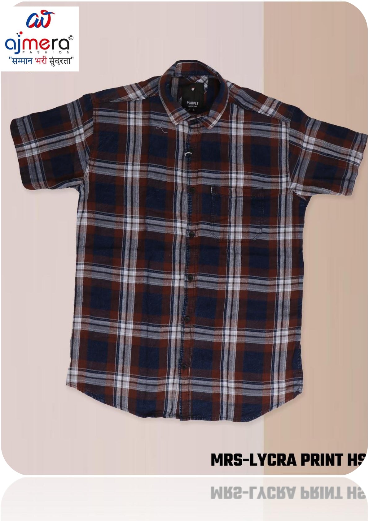 Mens Shirt Bulk Supplier India for Retailers | MRS-LYCRA PRINT HS