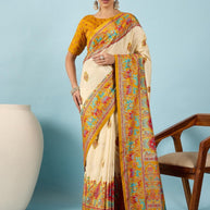 Ganga Blended Silk Saree with Blouse for Premium Ethnic and Designer Wear | ALL-GANGA-19