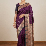 Weaving Jacquard Silk Saree With Blouse Piece | VML-NANDINI
