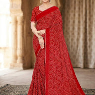 Exclusive Printed Saree with Blouse Piece for Elegant Ethnic Look  | SSR-HOLDEN