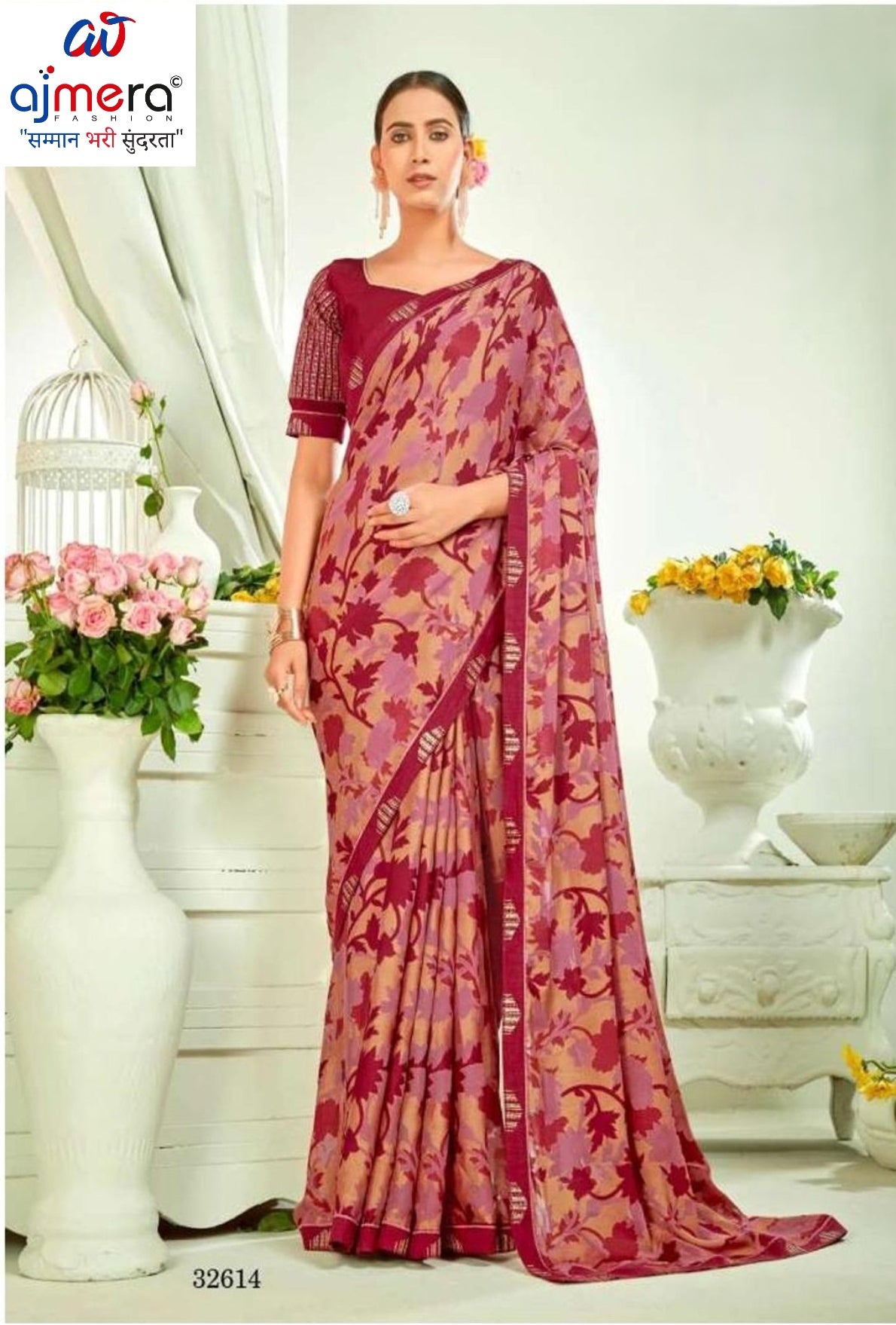 Designer Printed Saree with Blouse Piece for Special Occasions  | RDD-TAPASYA
