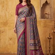 Dola Silk Blended Silk Saree with Blouse for Premium Ethnic and Designer Wear | ALL-DOLA SILK-297