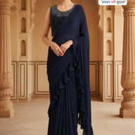 New Dyed Matching Saree Design with Blouse Piece for Premium Ethnic and Traditional Wear | TUL-BANDHAN