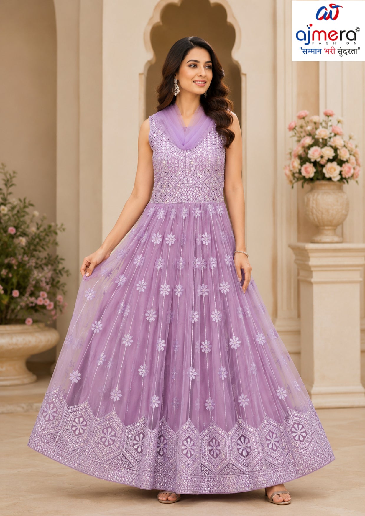Elegant Designer Party Wear Gown for Women | SET-21692