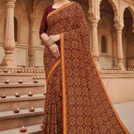 Lycra Designer Dyed Matching Saree without Blouse for Premium Ethnic and Traditional Wear | JP-DHURANDHAR