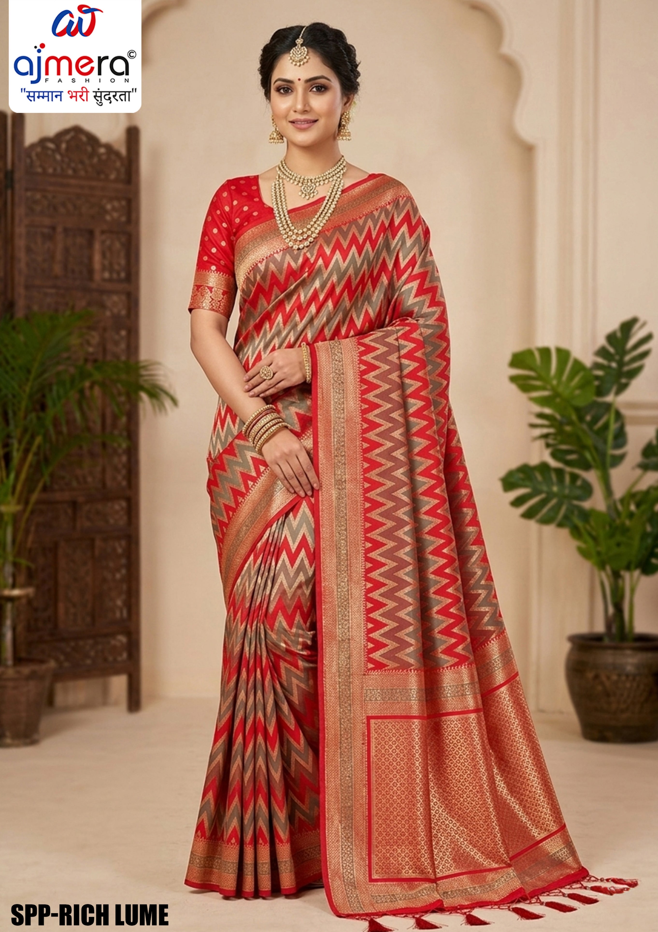 Party Elegance Jacquard Silk Saree With Blouse Piece | SPP-RICH LUME