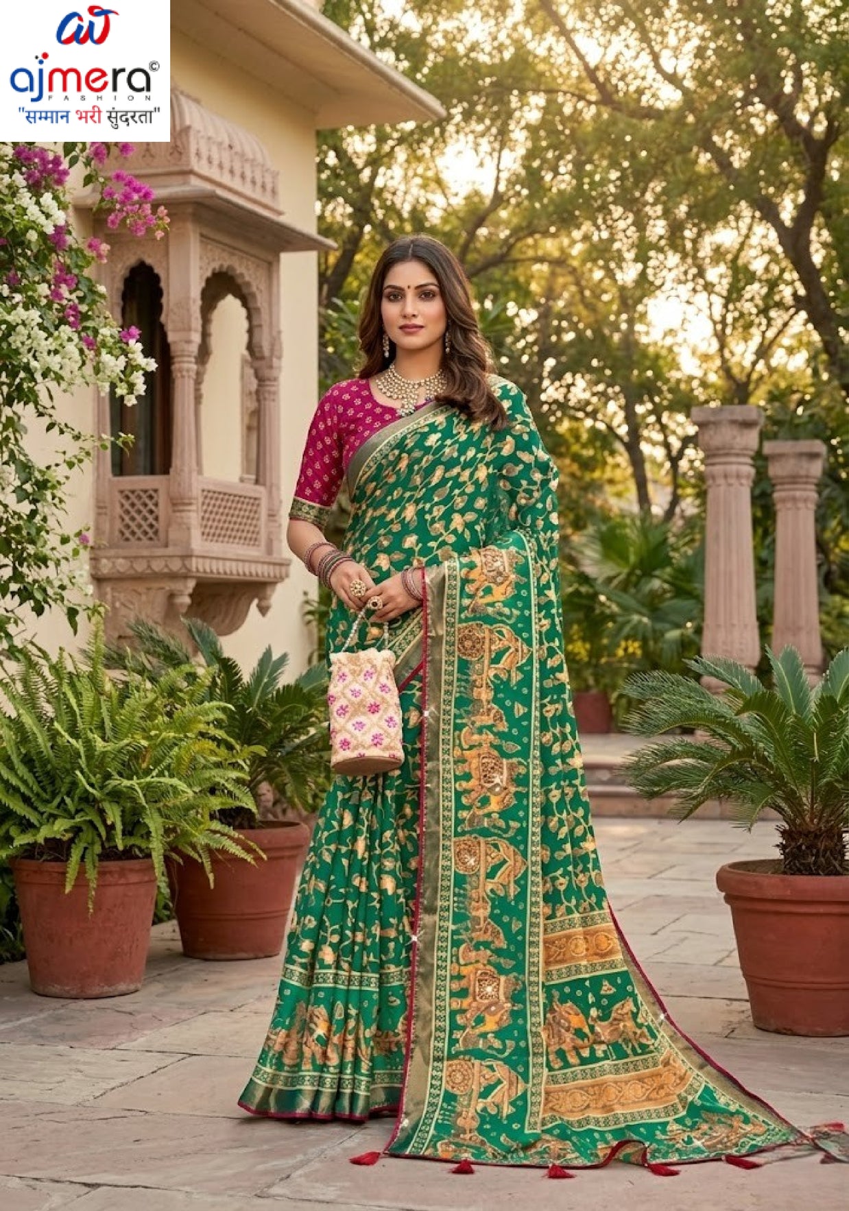 Exclusive Printed Saree with Blouse Piece for Elegant Ethnic Look | VDT-ZOYA BRASSO-32