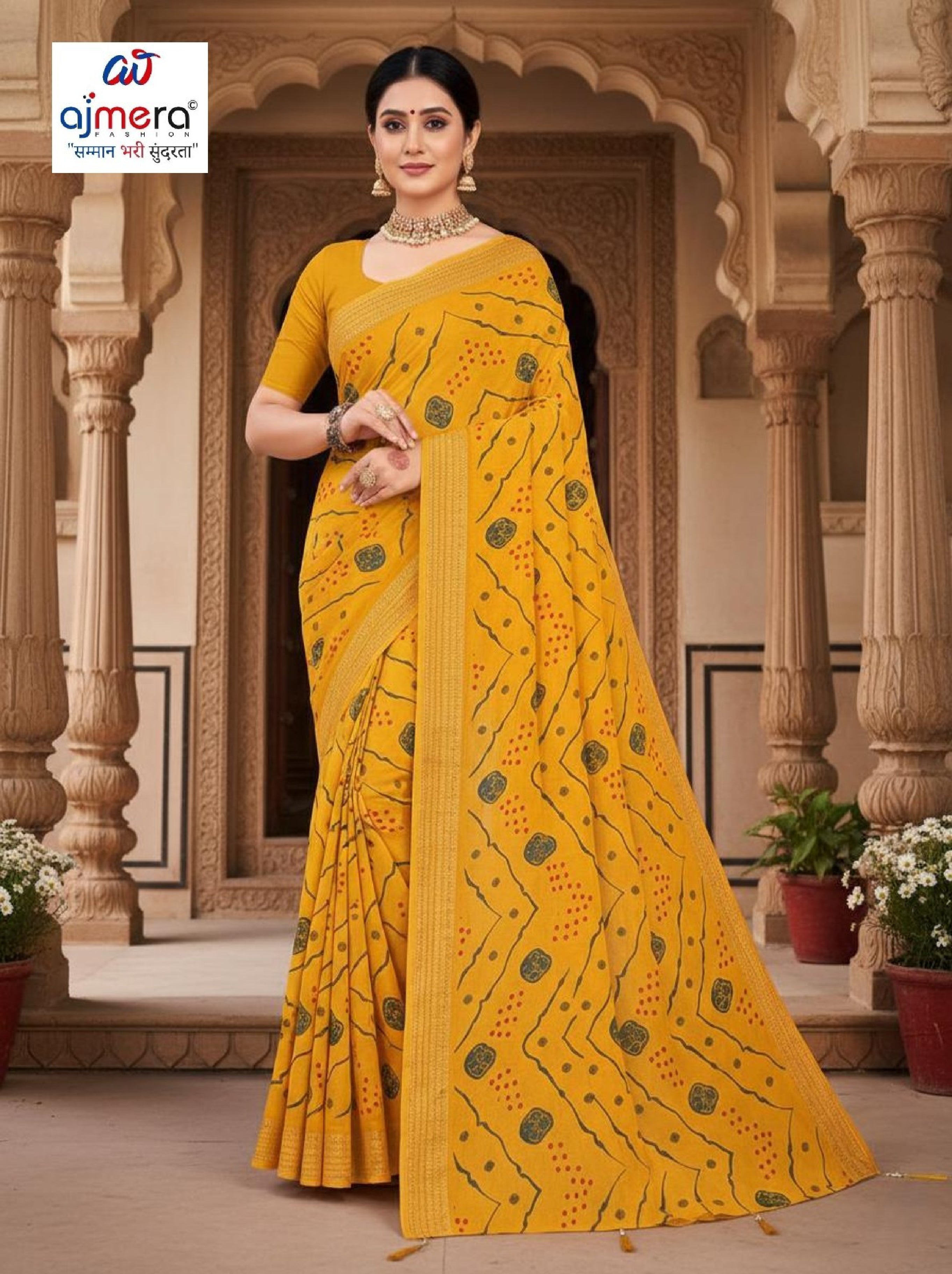 Trendy Printed Saree with Blouse Piece for Women’s Ethnic Wardrobe | GPT-GURUDEV