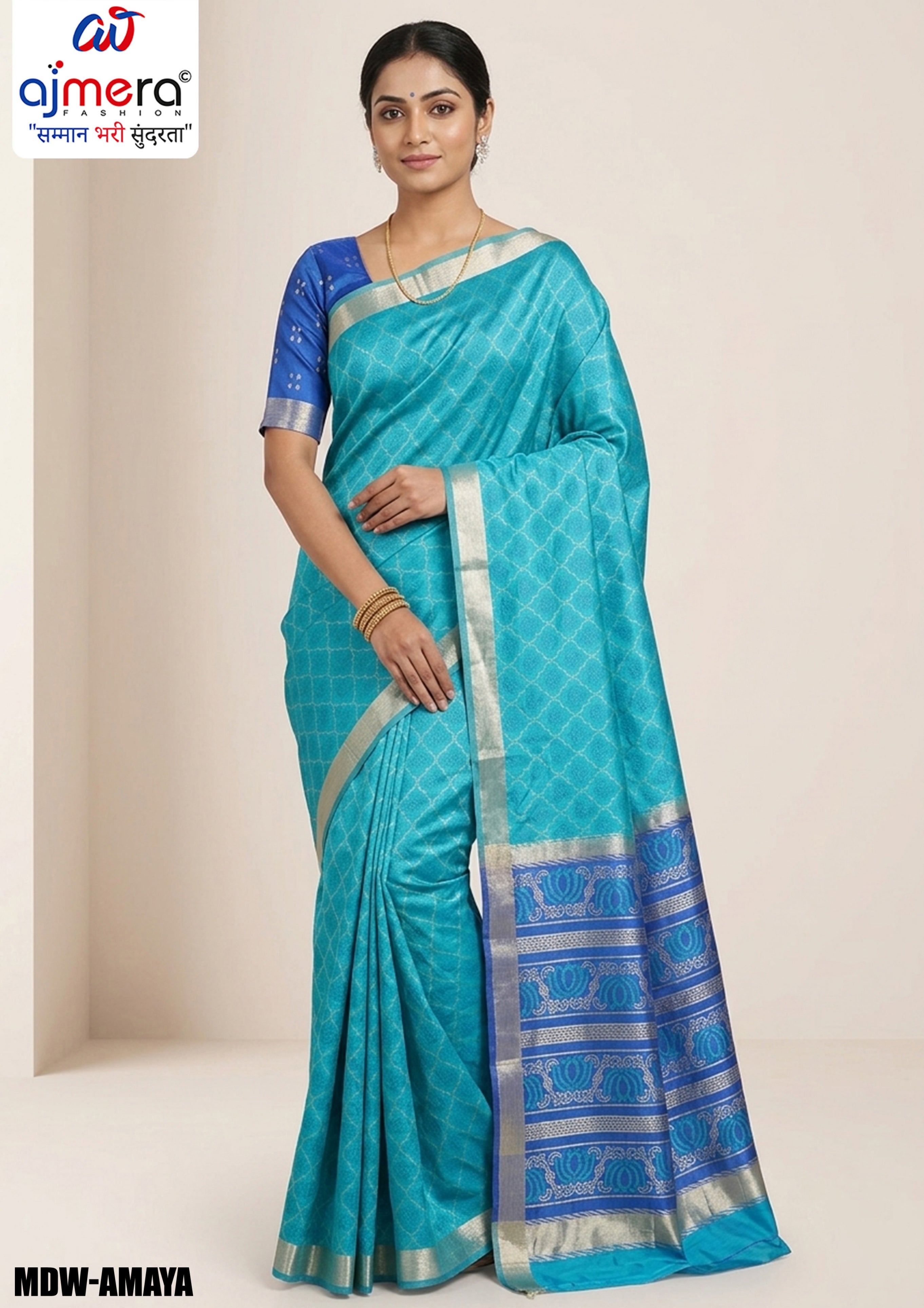 Festive Elegance Jacquard Silk Saree With Blouse Piece | MDW-AMAYA
