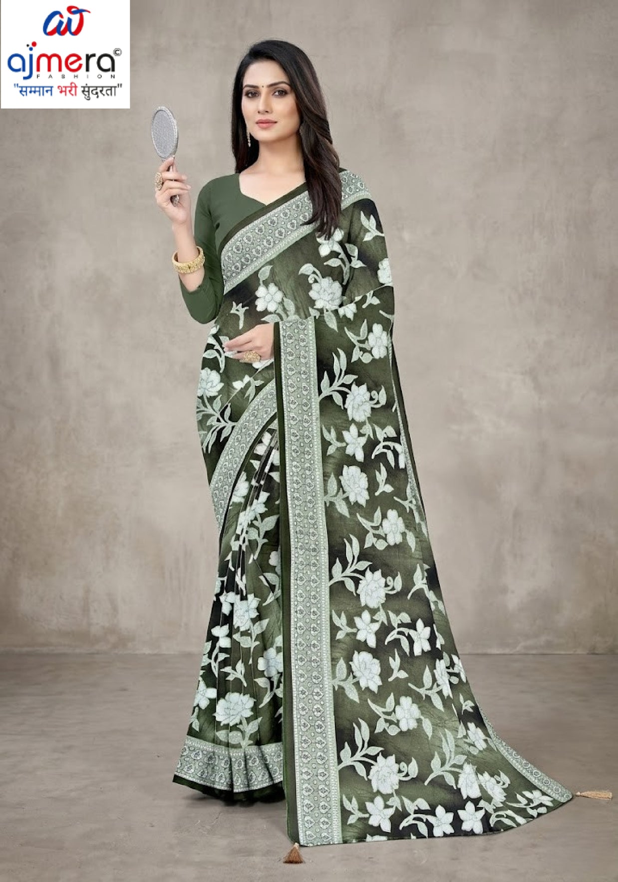 Trendy Printed Saree with Blouse Piece for Women’s Ethnic Wardrobe  | CAS-PURNIMA