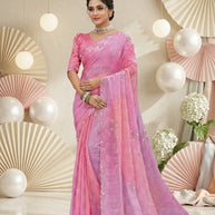 Chic Printed Saree with Blouse Piece for Sophisticated Ethnic Style  | RDD-BHUMIKA