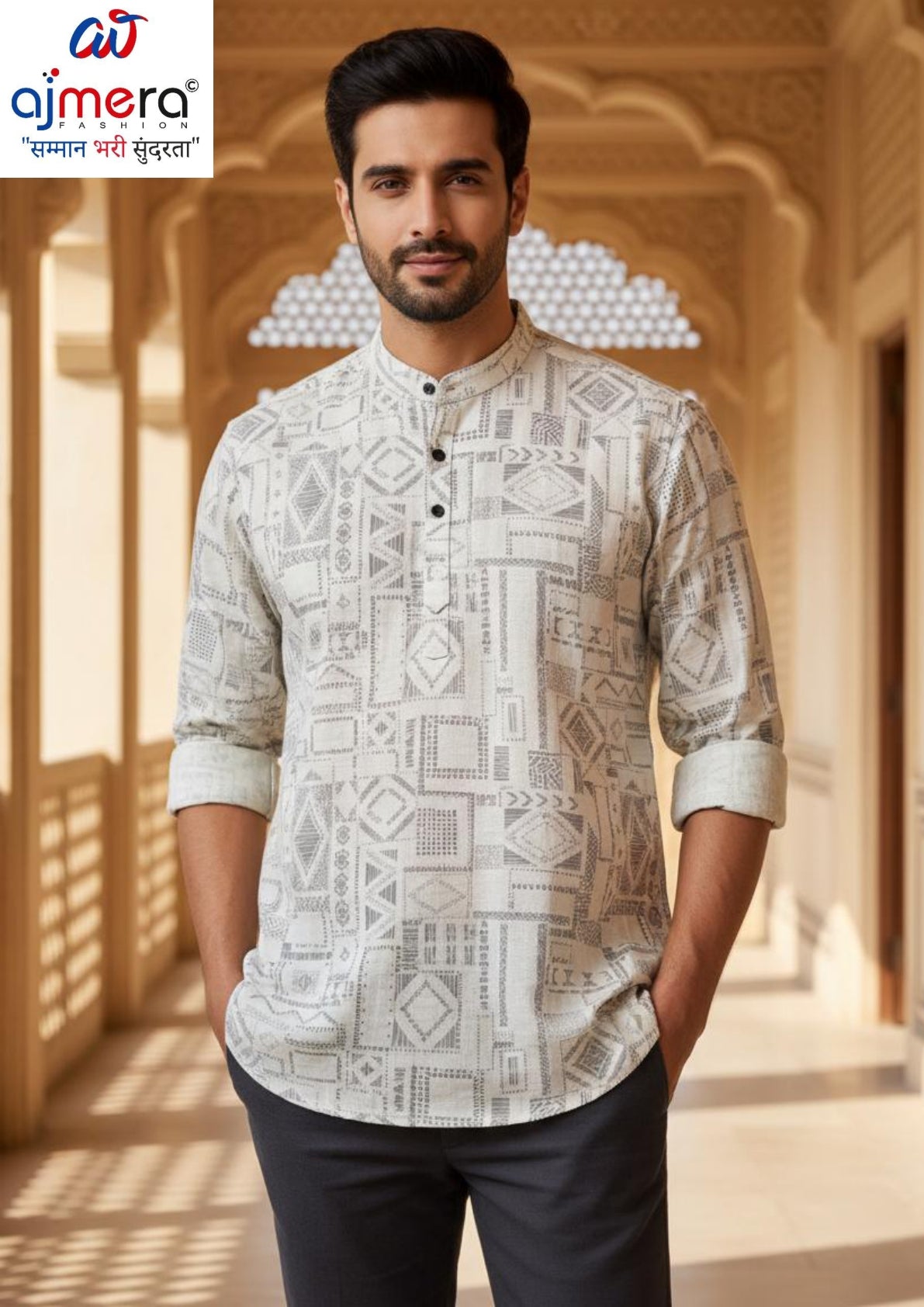 Mens Shirt Wholesale Supplier India for Retailers | MRS-LINAN PRINT KURTA