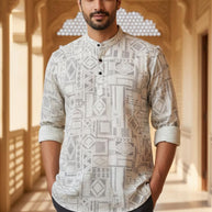 Mens Shirt Wholesale Supplier India for Retailers | MRS-LINAN PRINT KURTA