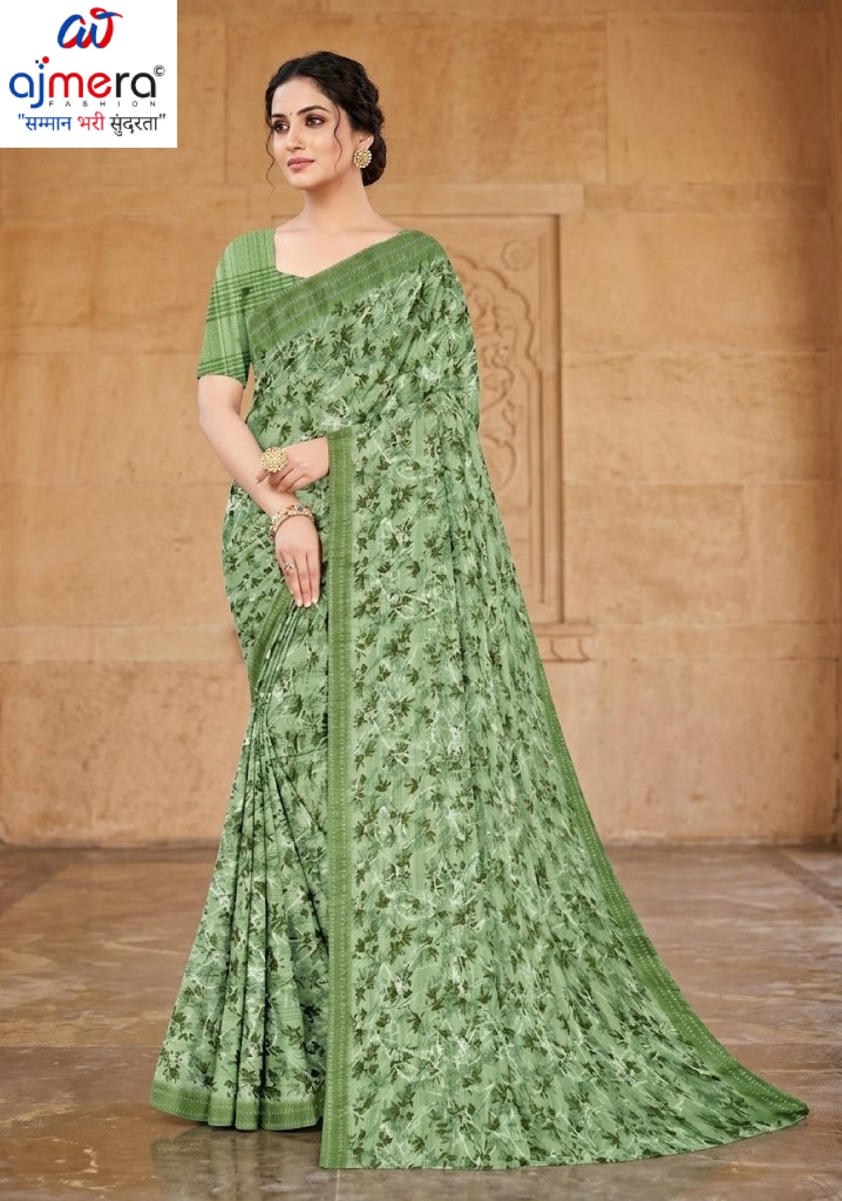 Stylish Printed Saree with Blouse Piece for Traditional Celebrations  | GLC-NIRALI