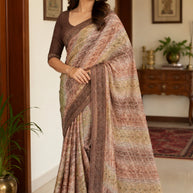 Beautiful Printed Saree with Blouse Piece for Cultural Celebrations | SGR-ANUPAMA