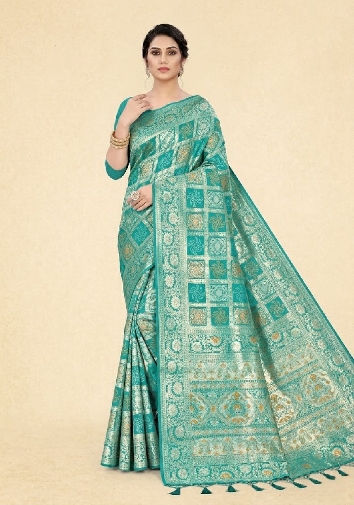 Designer Jacquard Silk Saree with Blouse Piece for Traditional Occasions | TUL-PREM PAKHI SILK VOL-06