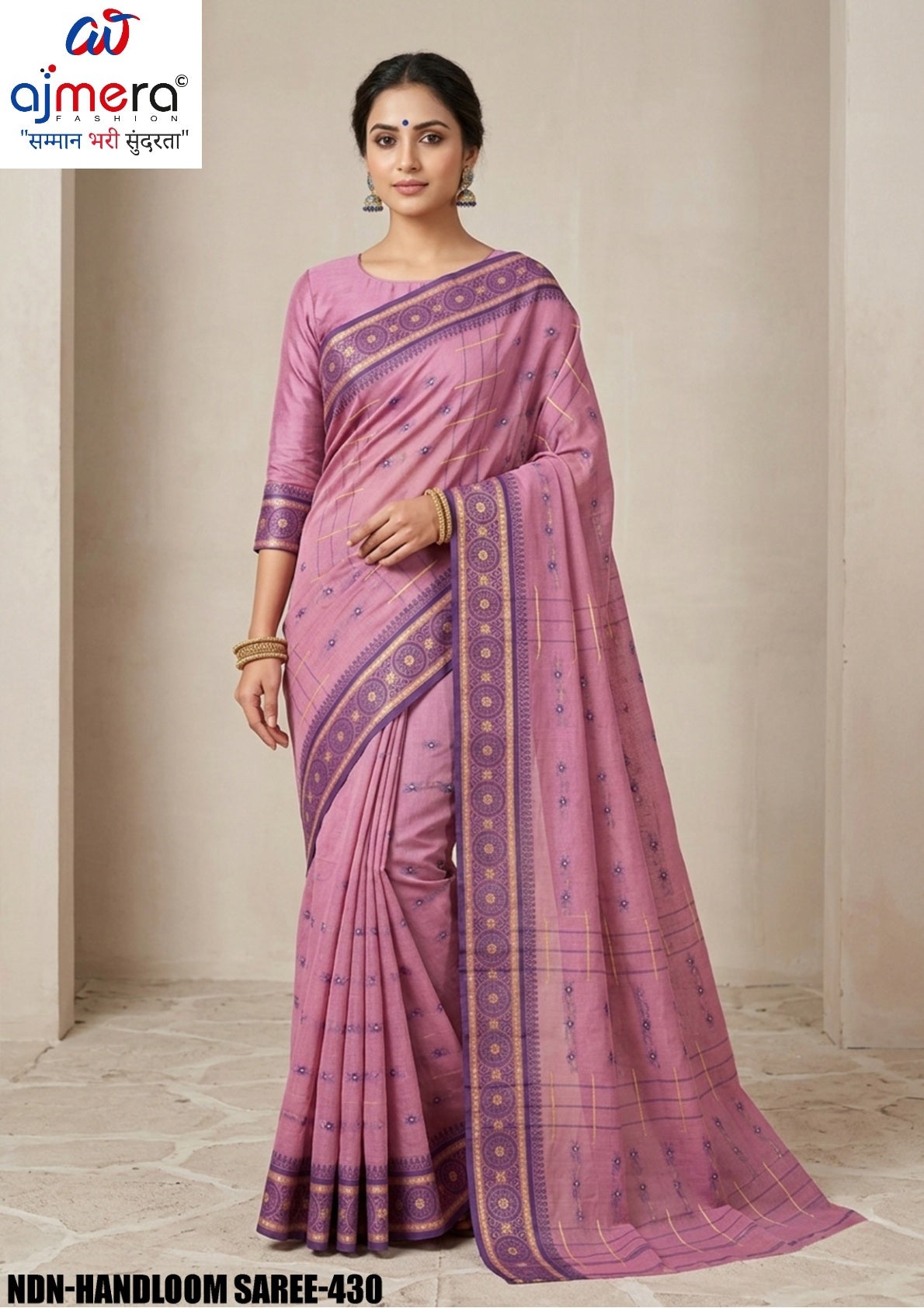 Daily Wear Cotton Saree with Without Blouse for Premium Ethnic and Traditional Wear | NDN-HANDLOOM SAREE-430