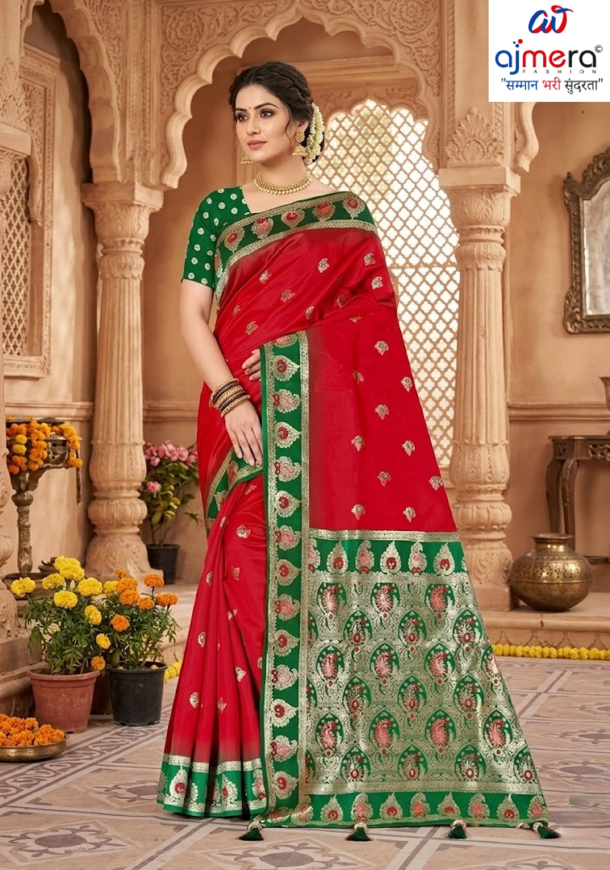 Exquisite Jacquard Silk Saree With Blouse Piece | TUL-BANARSI PURE SILK-11