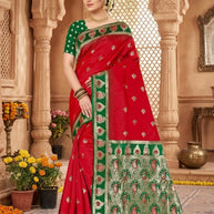 Exquisite Jacquard Silk Saree With Blouse Piece | TUL-BANARSI PURE SILK-11