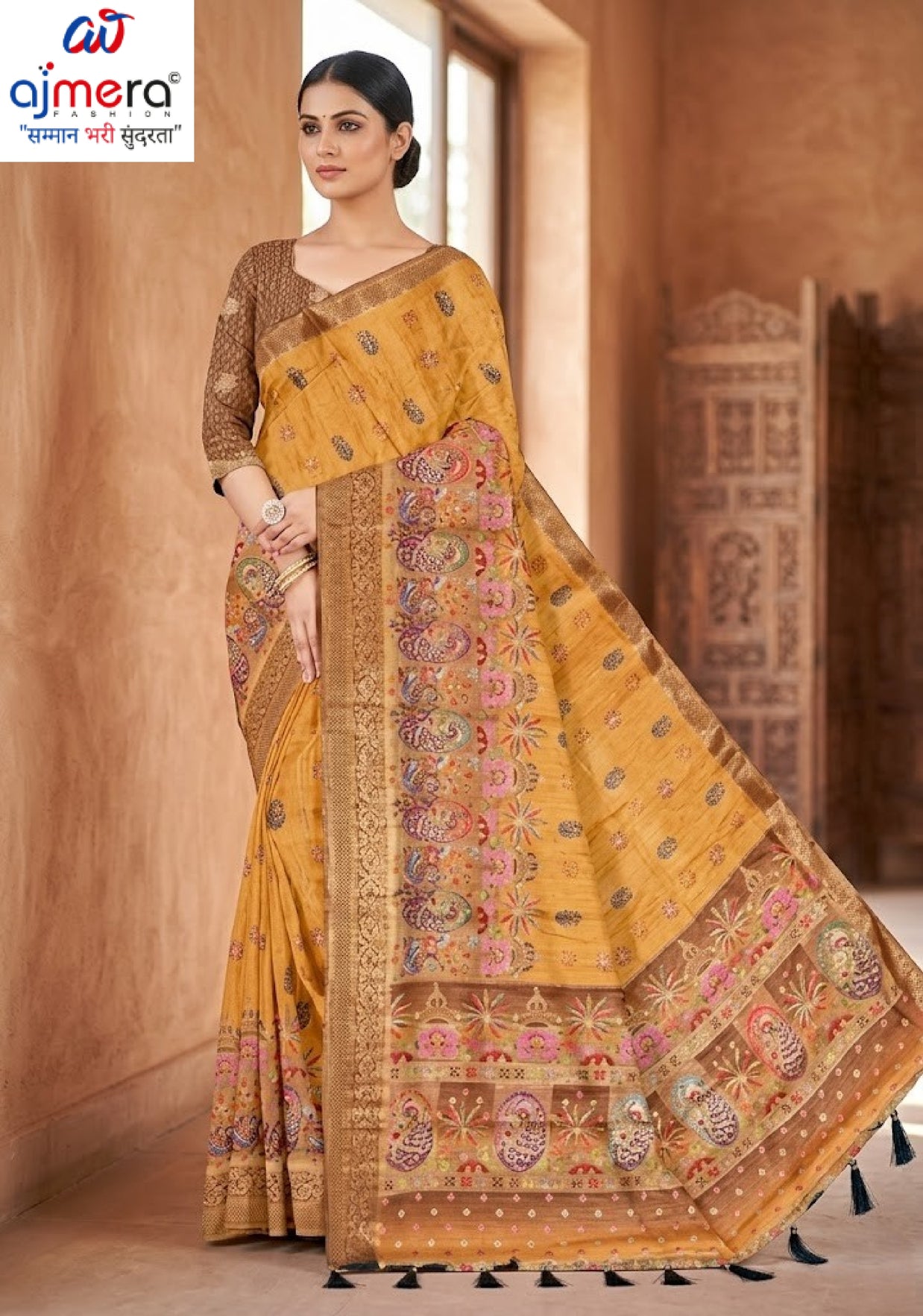 Premium Charm Jacquard Silk Saree With Blouse Piece | DNA-GIPSY
