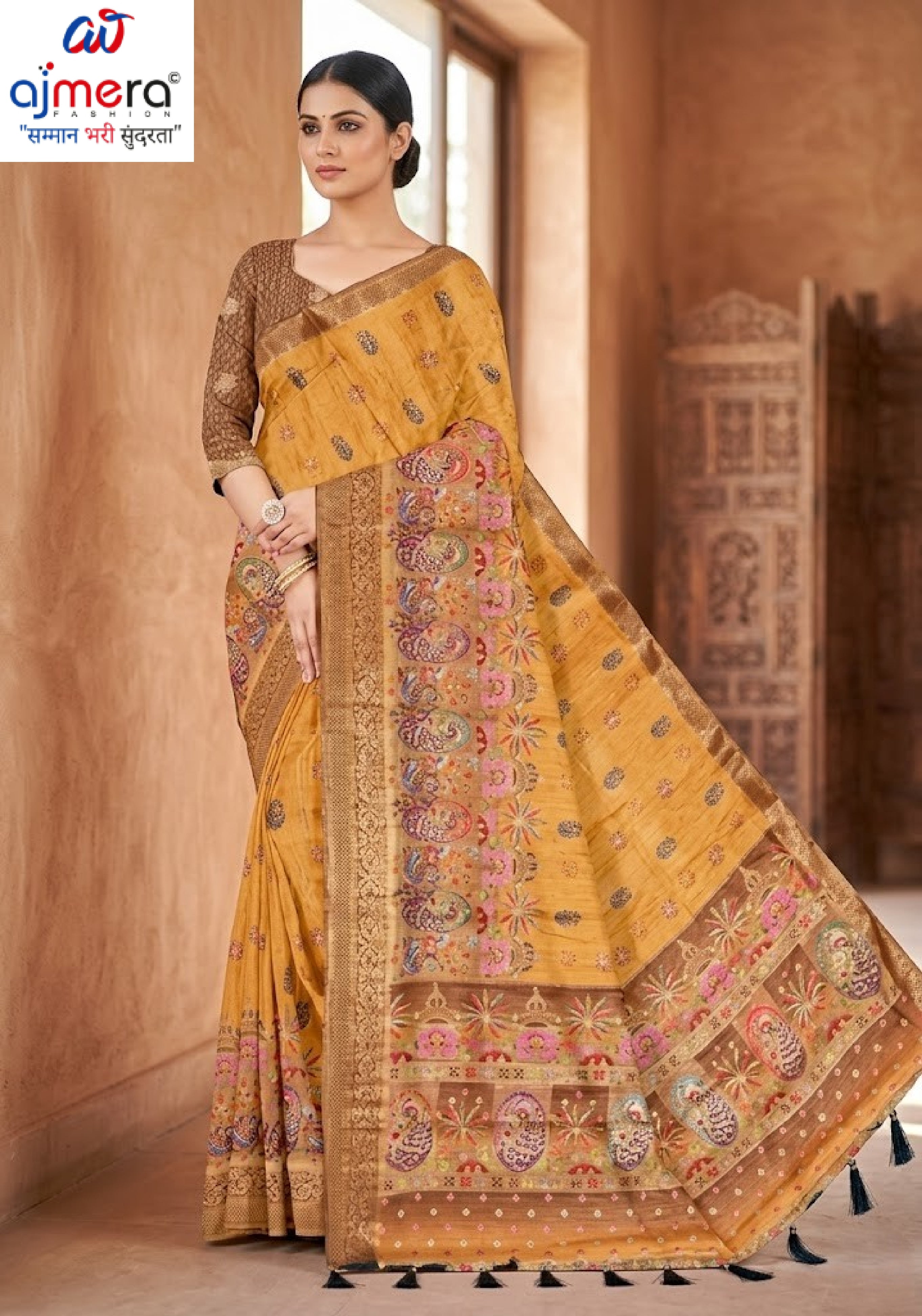 Premium Charm Jacquard Silk Saree With Blouse Piece | DNA-GIPSY