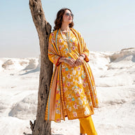 Premium Pure Jaam Cotton Unstitched Suit Set | VAS-LUMINA