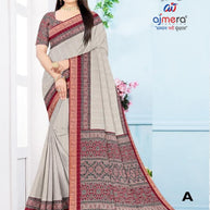 Classic Printed Saree with Blouse Piece for Timeless Traditional Style | PUS-JALPARI-2A