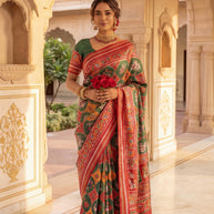 Palmera Saree Manufacturer and Palmera Saree Supplier | ALL-SWARN PATOLA-02