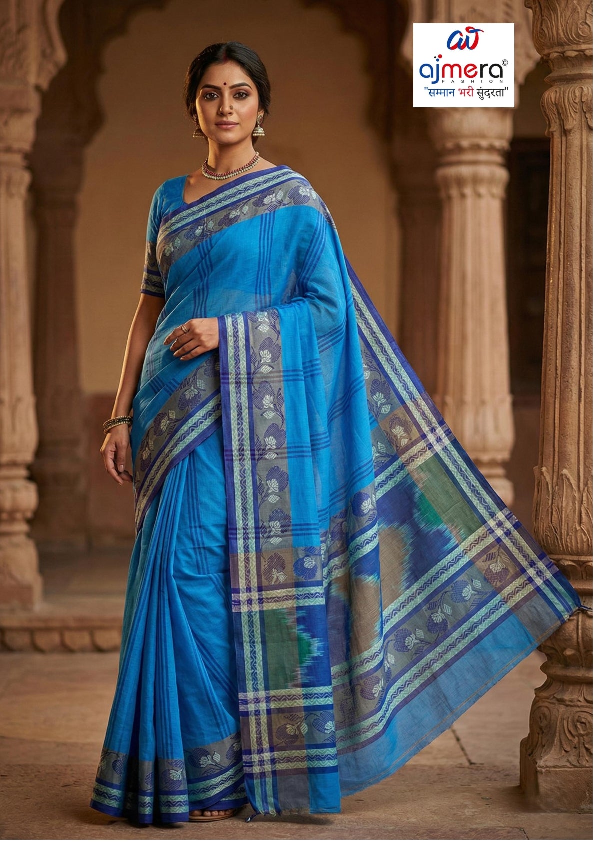 Wholesale Cotton Saree with Without Blouse for Premium Ethnic and Traditional Wear | NDN-KALKI PAR ABUL BUTI