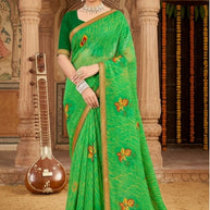 Elegant Printed Saree with Designer Blouse Piece for Festive Wear | PRM-HIRAMOTI