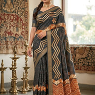 Fashionable Printed Saree with Blouse Piece for Festive Collection | SSR-KHUSH RAHO