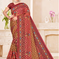 Stylish Printed Saree with Blouse Piece for Traditional Celebrations  | SNR-DHURANDHAR