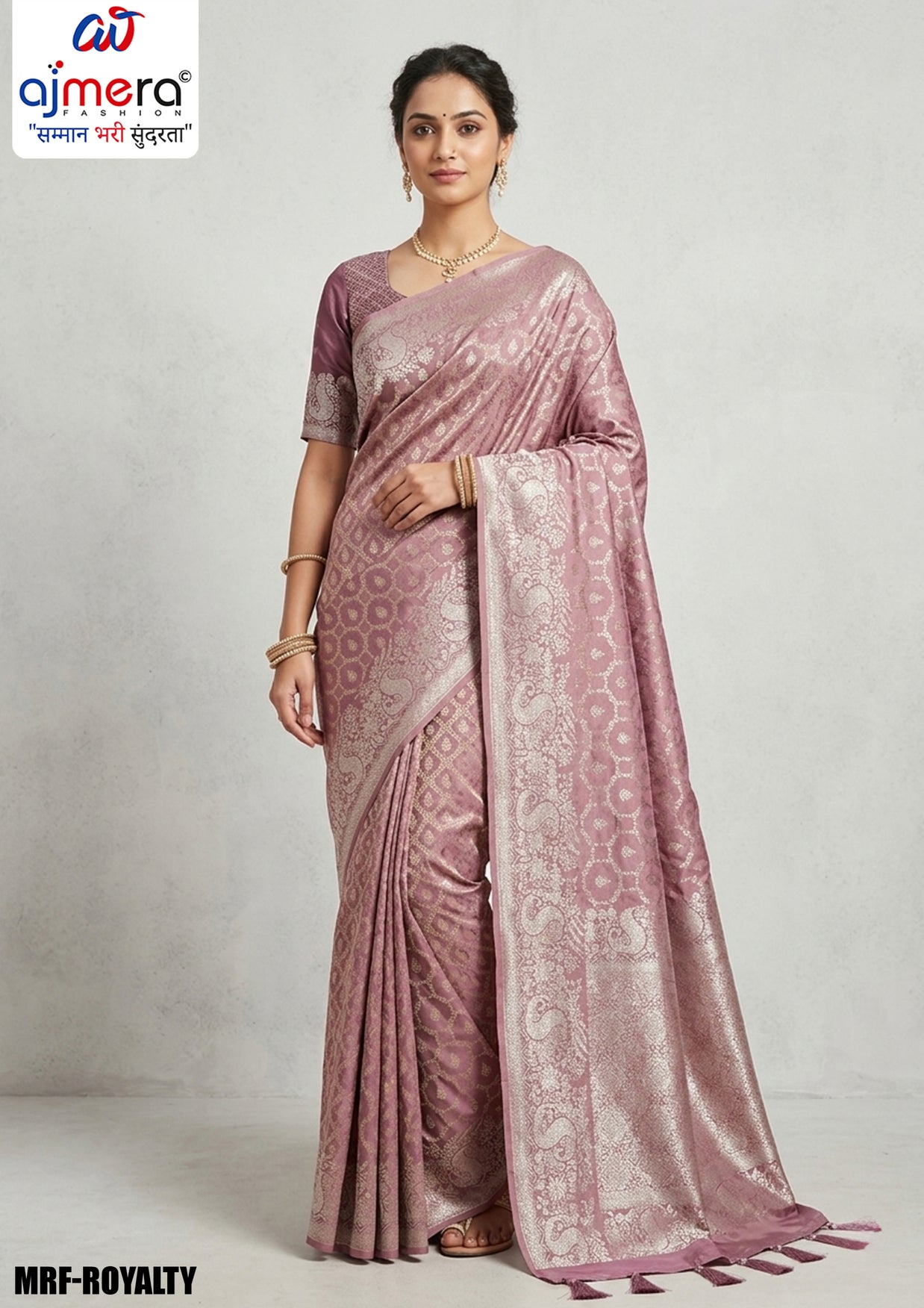 Ethnic Charm Jacquard Silk Saree With Blouse Piece | MRF-ROYALY